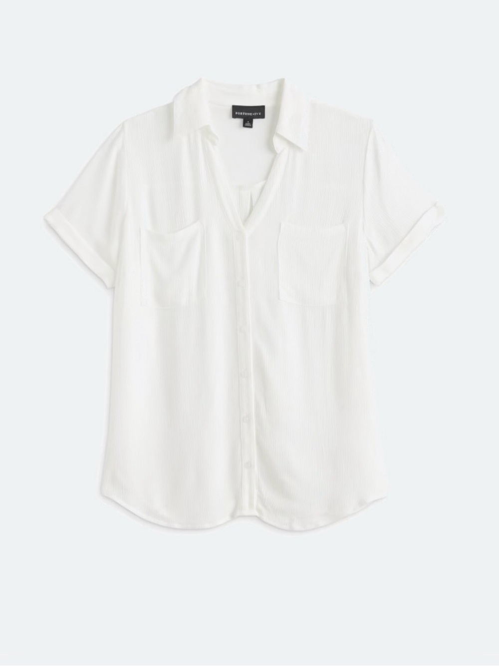Fortune + Ivy- Candace Two Pocket Blouse (size Large)
